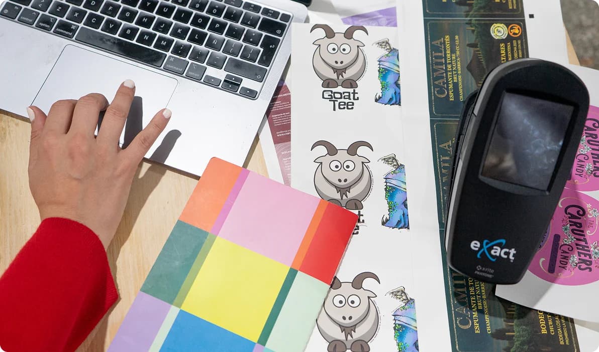 Diseño y variedad de productos de etiquetas