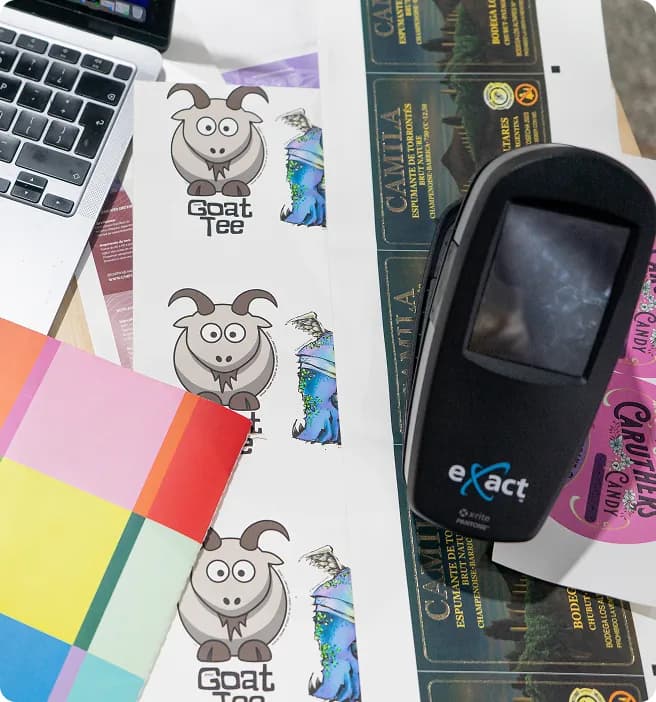 Diseño y variedad de productos de etiquetas